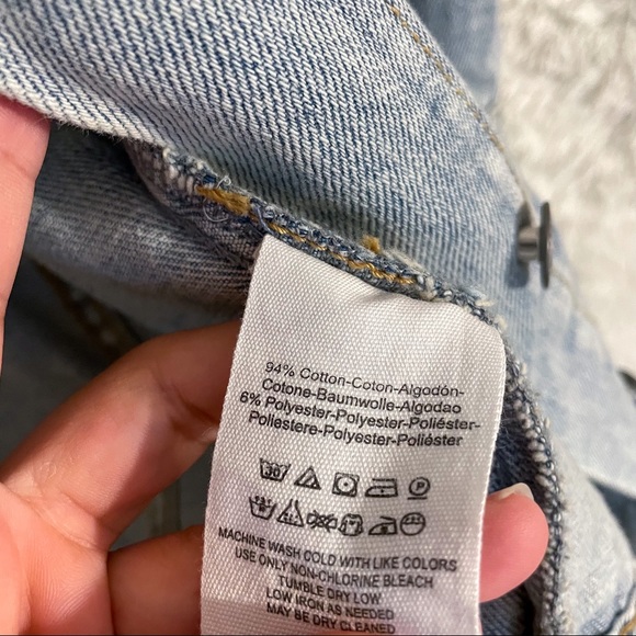 Light Wash Ripped Denim Jacket - Picture 4 of 8